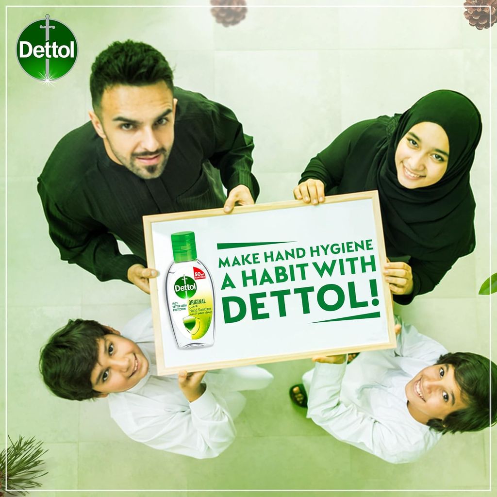 Dettol, Original Hand Sanitizer, Kills 99.9% germs for hand hygiene, 50 ml