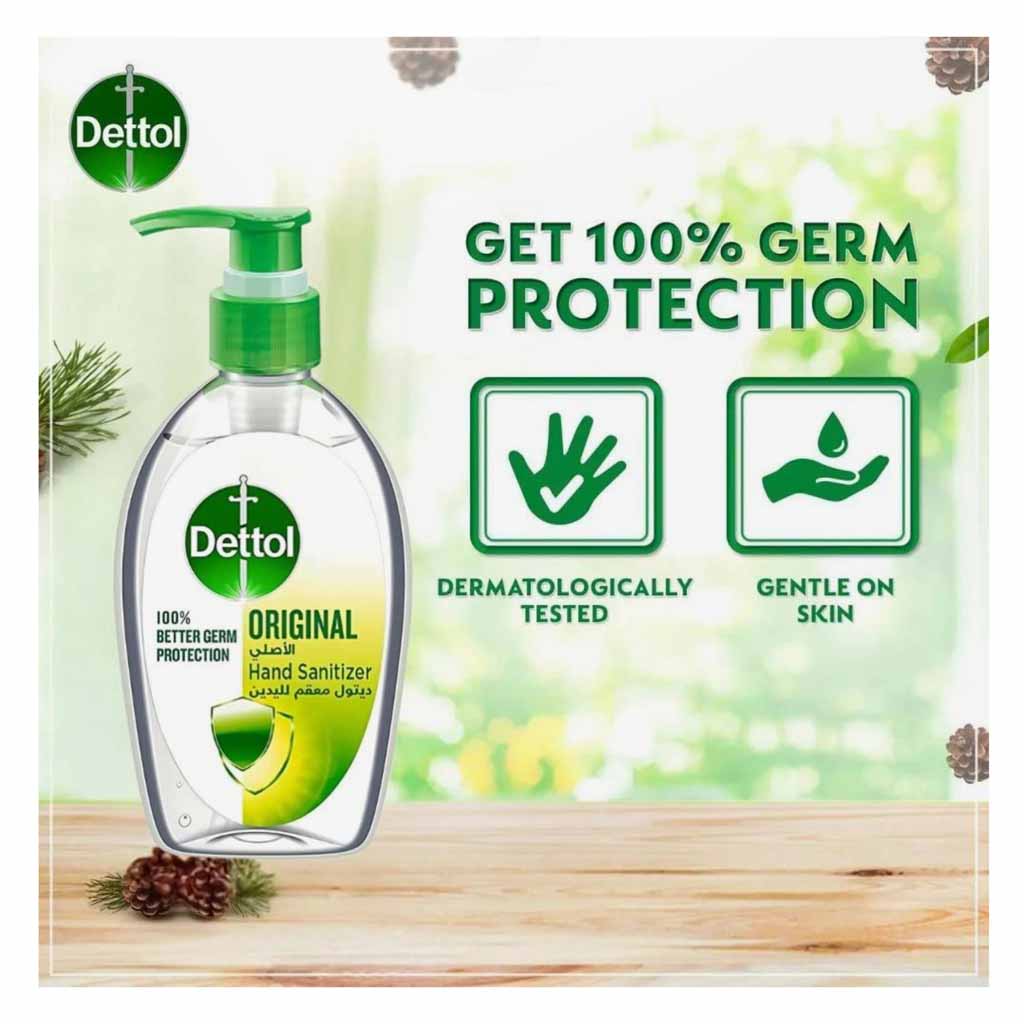 Dettol, Original Hand Sanitizer, Effective antibacterial hand sanitizer gel, 200ml