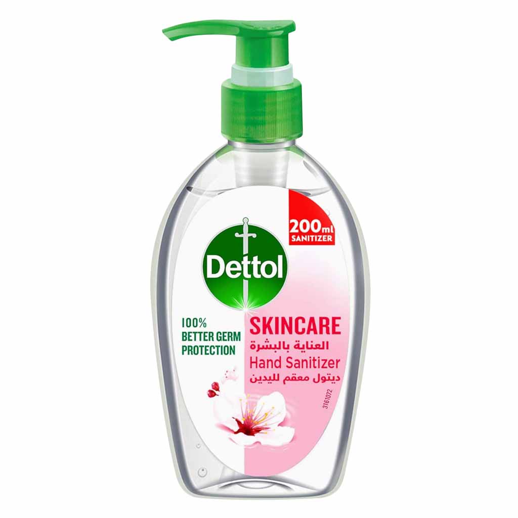 Dettol, Skin Care Hand Sanitizer, Moisturizing antibacterial hand sanitizer gel, 200ml