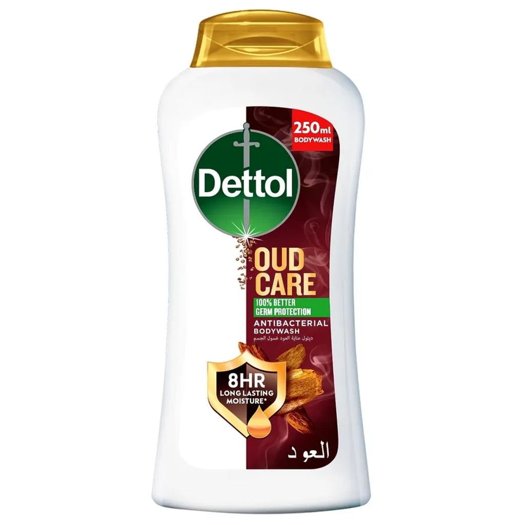 Dettol, Oud Care antibacterial bodywash, Antibacterial body wash with oud fragrance, 250ml