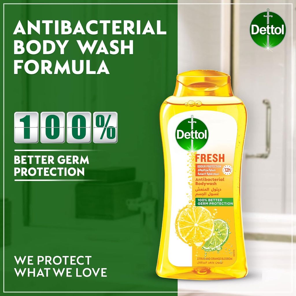 Dettol, Oud Care Antibacterial Bodywash, Antibacterial body wash with oud fragrance, 250ml