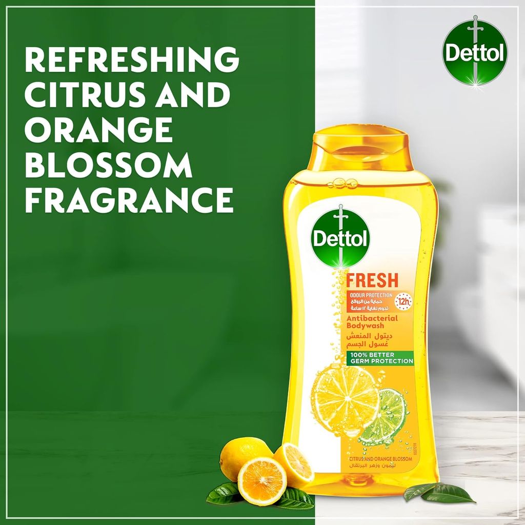 Dettol, Oud Care Antibacterial Bodywash, Antibacterial body wash with oud fragrance, 250ml