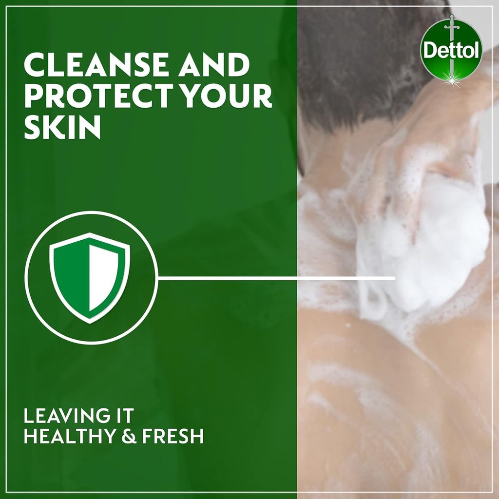 Dettol, Shower Gel Cool, Refreshing antibacterial shower gel with cooling effect, 500ml
