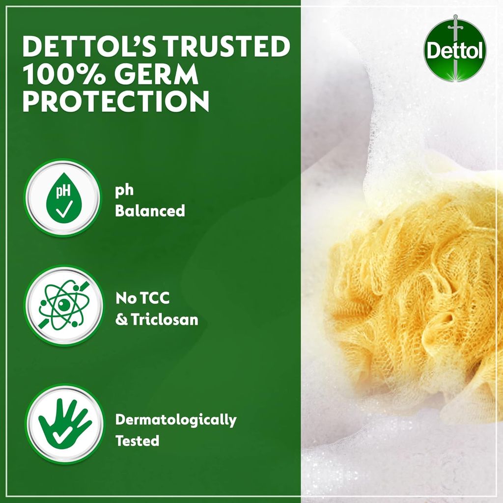 Dettol, Shower Gel Cool, Refreshing antibacterial shower gel with cooling effect, 500ml