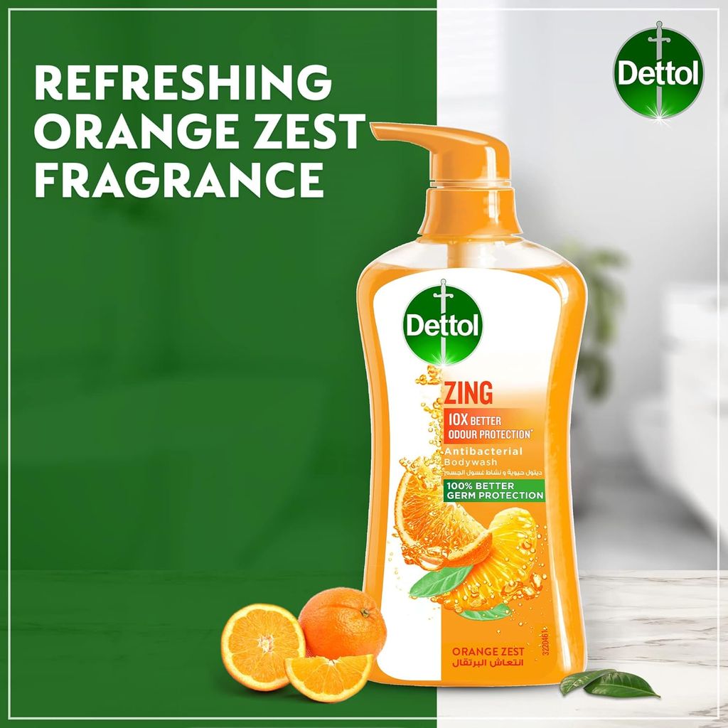 Dettol, Shower Gel Cool, Refreshing antibacterial shower gel with cooling effect, 500ml
