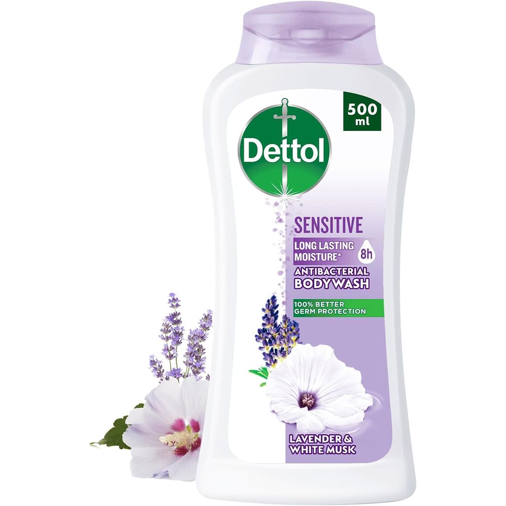 Dettol Sensitive Bodywash, Lavender & White Musk, 500ml
