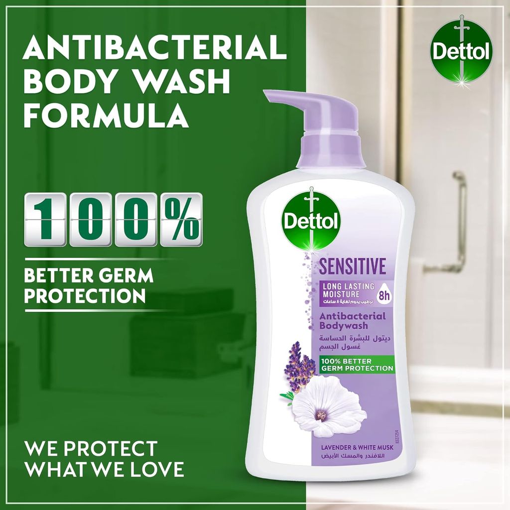 Dettol Sensitive Bodywash, Lavender & White Musk, 500ml