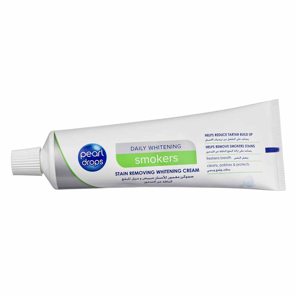 Pearl Drops, Daily Smokers Stain Removing Whitening Cream, Whitening cream for smoker’s teeth stains, 75ml