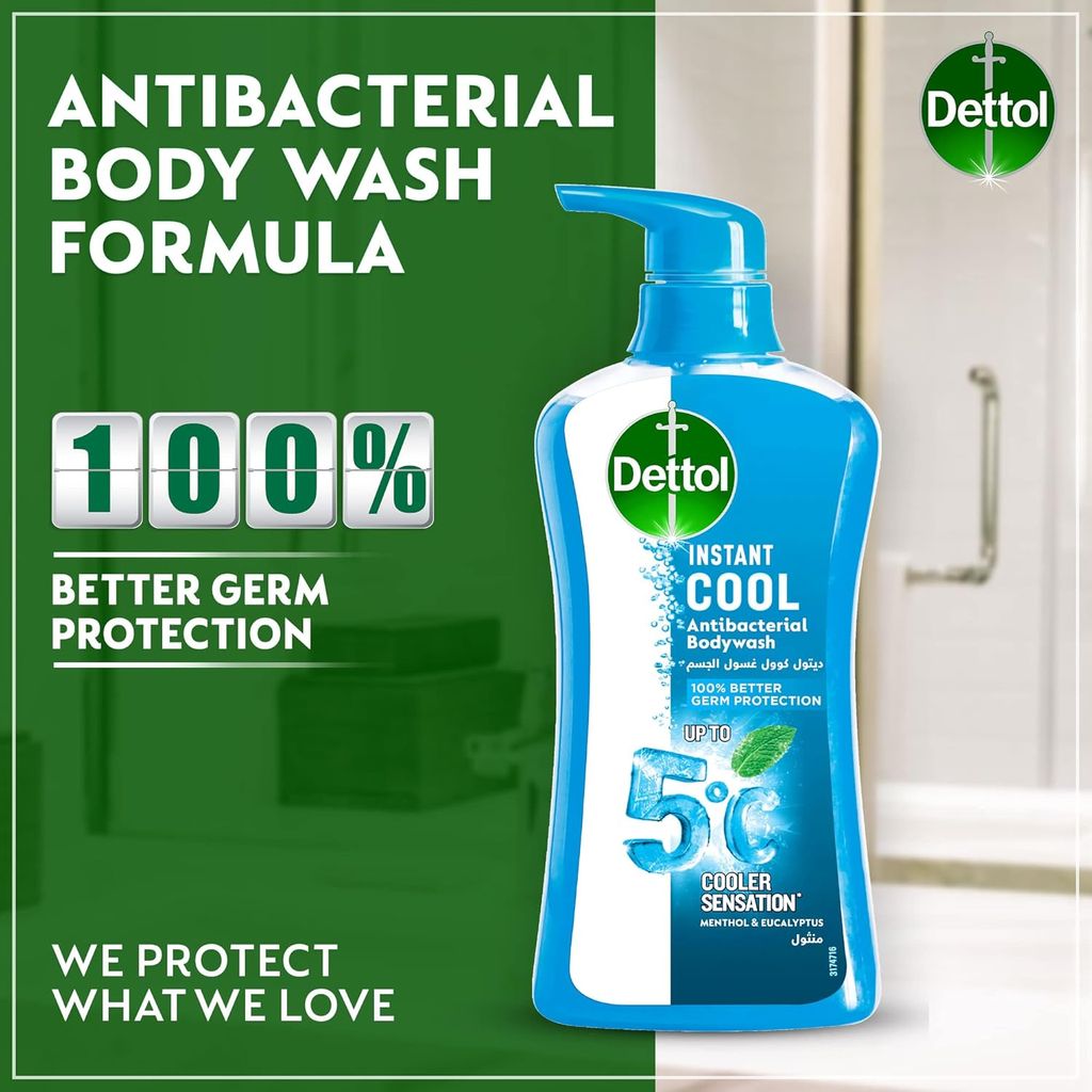 Dettol, Fresh Body Wash, Refreshing antibacterial body wash, 250ml