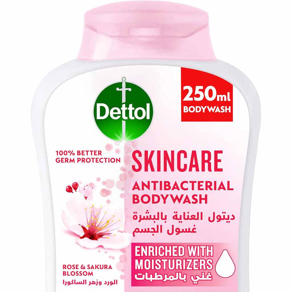 Dettol, Tol skin care solution, Antiseptic skin cleanser for infection prevention, 250 ml