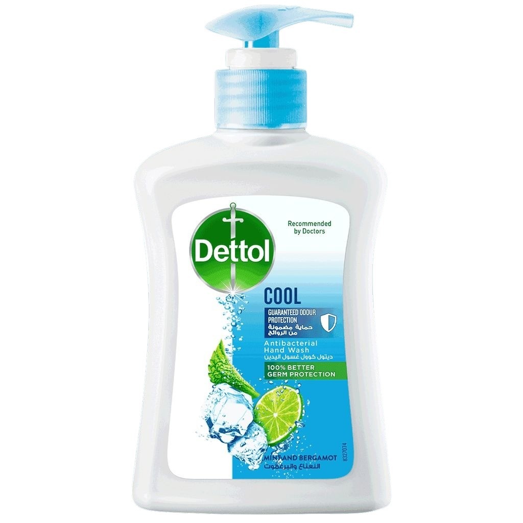 Dettol, Cool Antibacterial Liquid Handwash Mint and Bergamot, Antibacterial handwash with refreshing mint and bergamot scent, 200ml