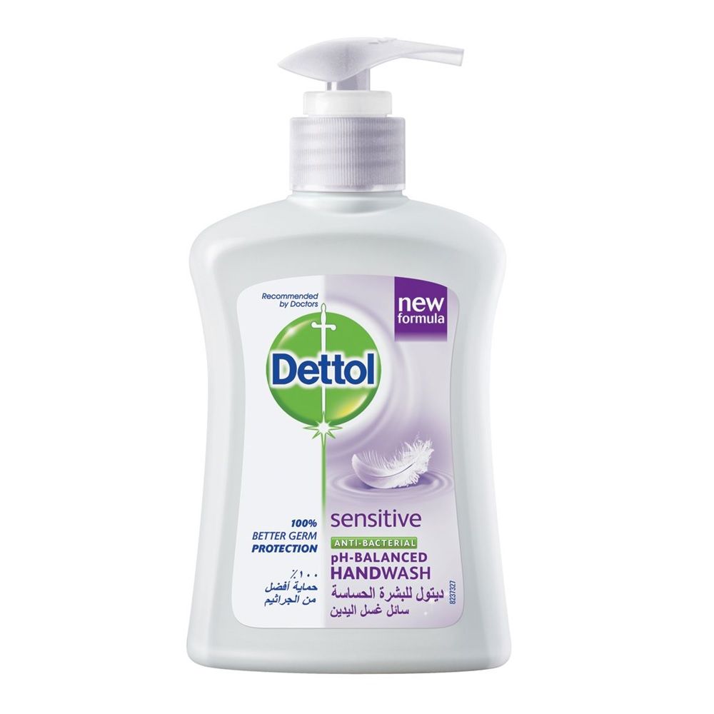 Dettol, Sensitive Hand Wash, Gentle antibacterial handwash for sensitive skin, 200ml