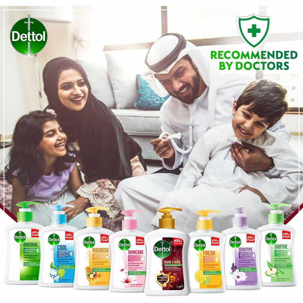Dettol Oud Care Antibacterial Liquid Handwash, 400ml