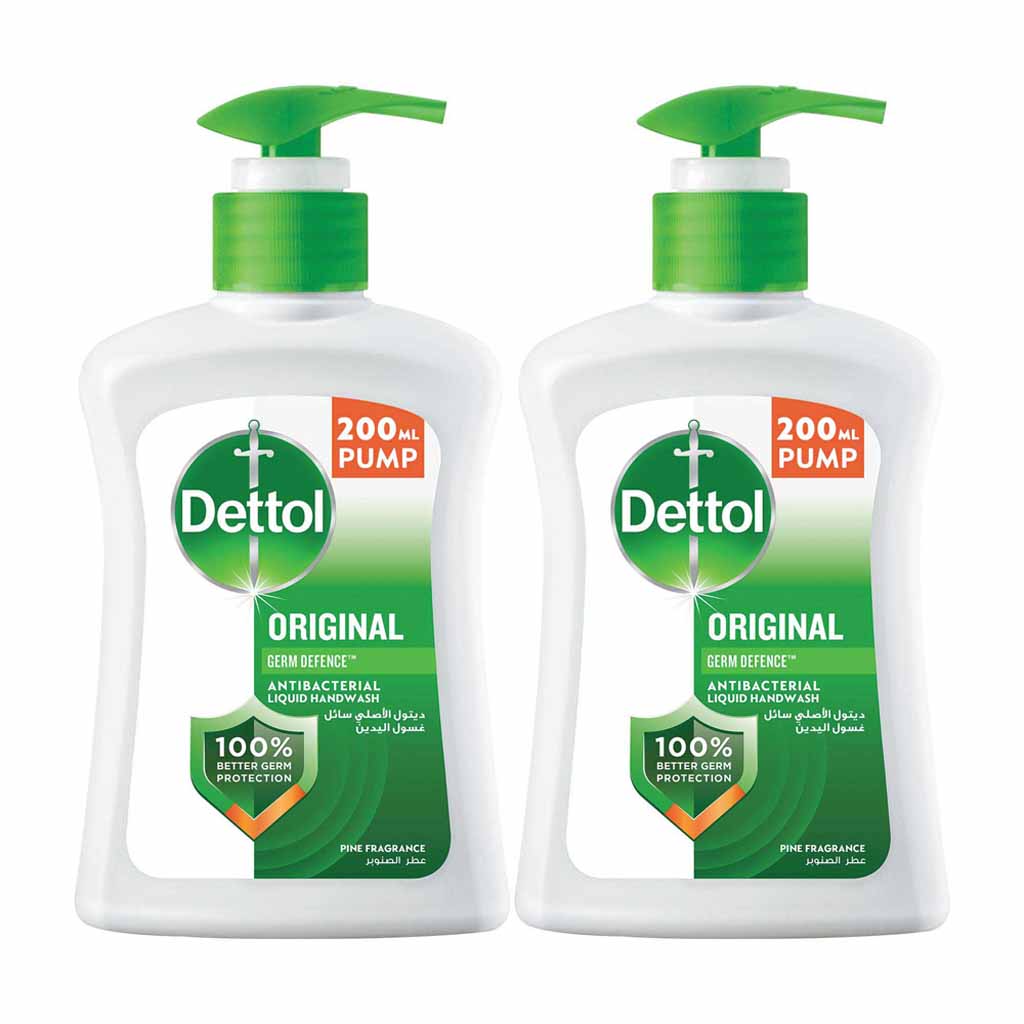 Dettol, Liquid Hand Wash Original, Antibacterial hand soap with 25% extra free, 200ml