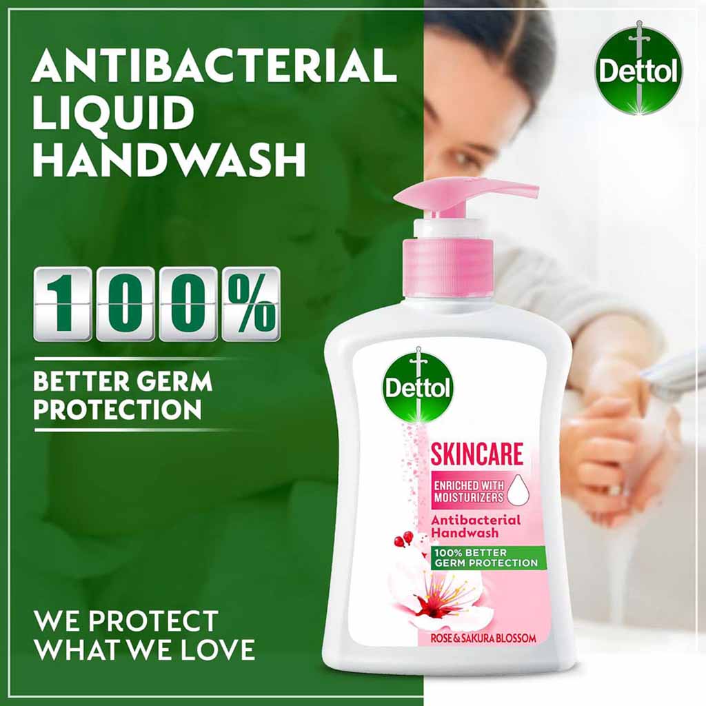 Dettol Skincare Hand Wash, Cleans and protects hands, 200 ml