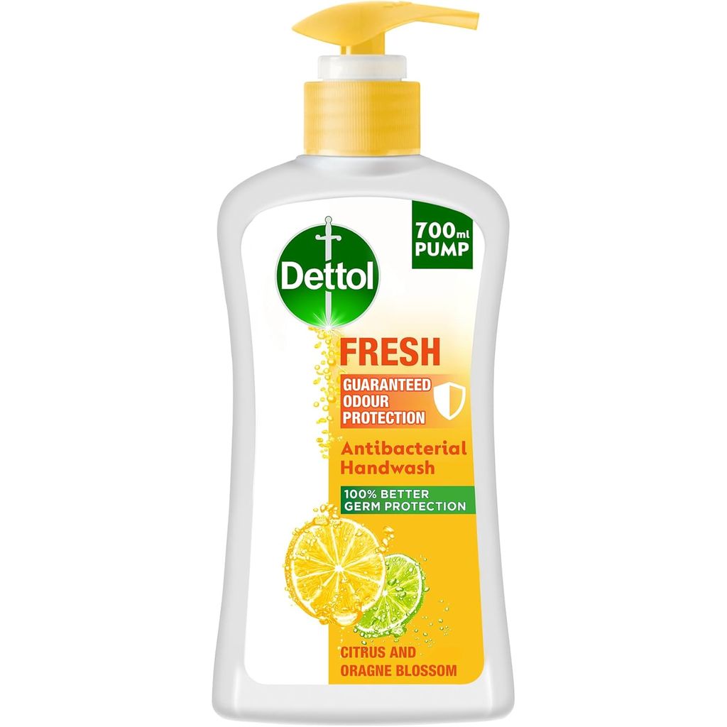 Dettol, Fresh Antibacterial Liquid Handwash, Citrus and orange blossom scent for effective germ protection, 700ml