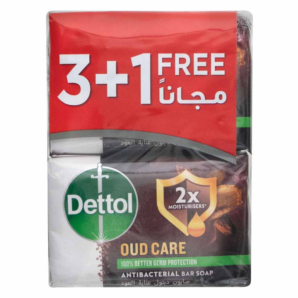 Dettol Oud Care Antibacterial Bar Soap 120g x Pack of 3  1 Free Promo