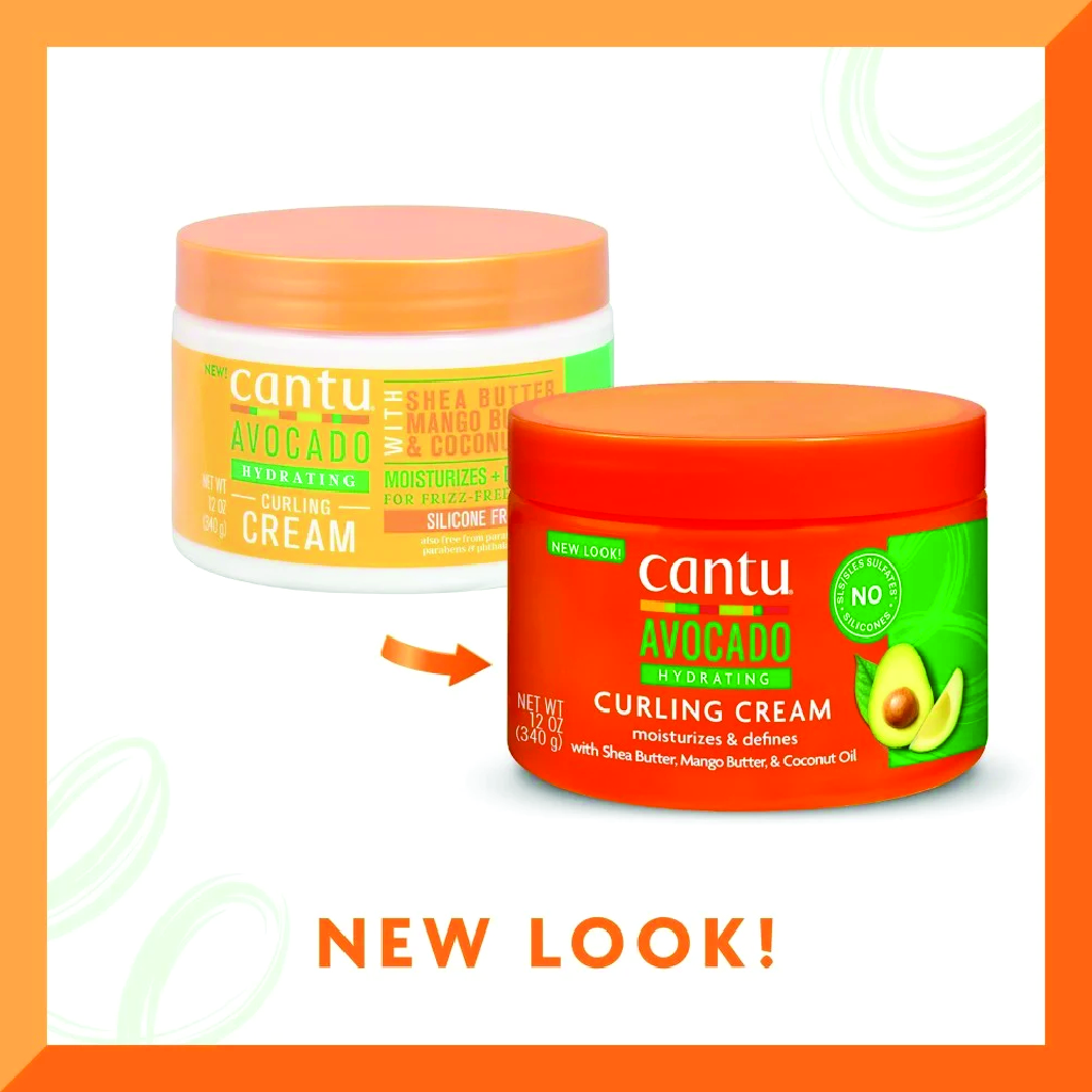 Cantu, Avocado Hydrating Curling Cream, Hydrating curling cream with avocado oil for defined curls, 340g