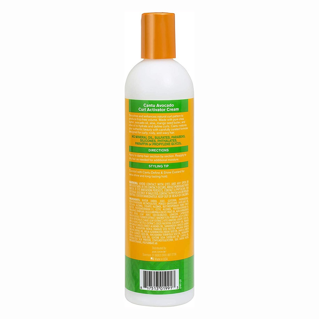 Cantu Avocado Hydrating Silicone Free Curl Activator for Frizz Free Curls 355 ml