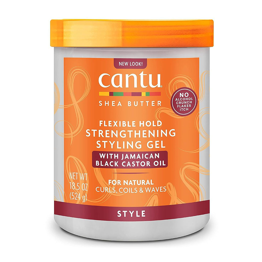 Cantu, Jamaican Castor Oil Max Hold Styling Gel, Strong hold gel for natural hair styling, 524 g