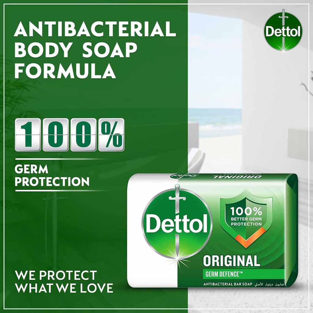 Dettol, ME soap original, Antibacterial cleansing bar soap for daily use, 120g