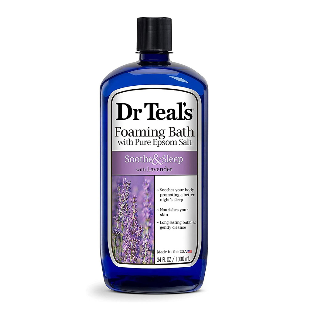 Dr Teal’s, Lavender Foaming Bath Soothe and Sleep, Relaxing lavender-scented foaming bath, 1000ml
