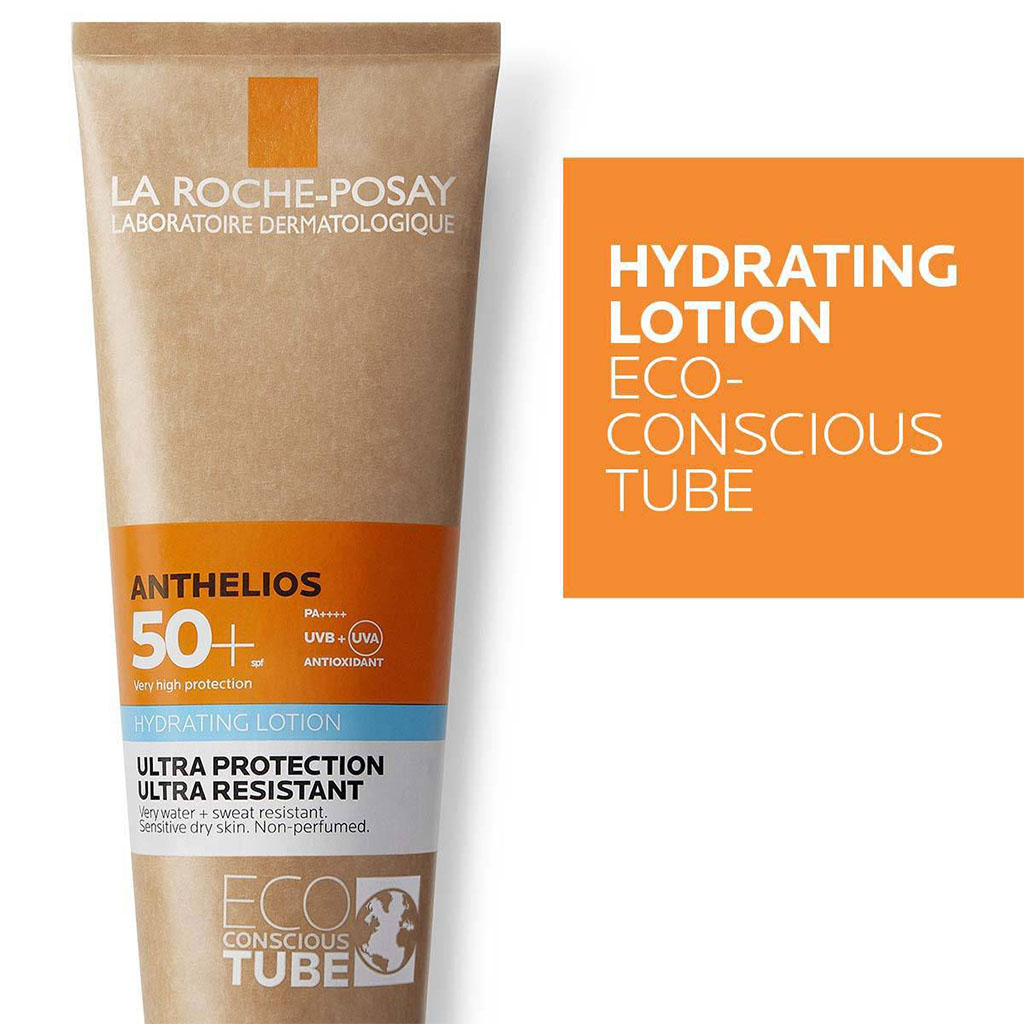  لاروش بوزيه لوشن أنثيليوس الحليبي SPF 50+ 250 ملل (متوفر باللغة الإنجليزية، الفرنسية، واليونانية)