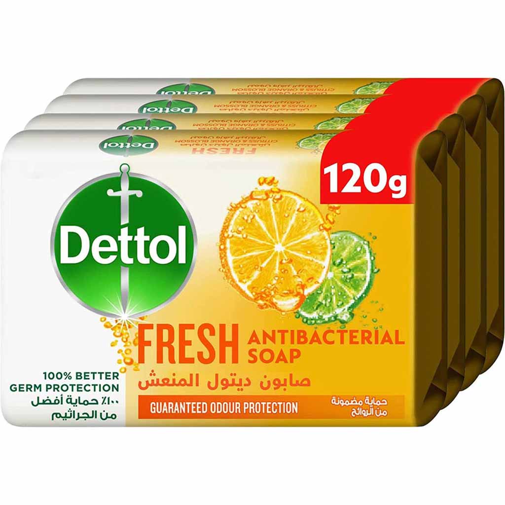 Dettol, ME soap fresh, Antibacterial cleansing bar soap with refreshing scent, 120g