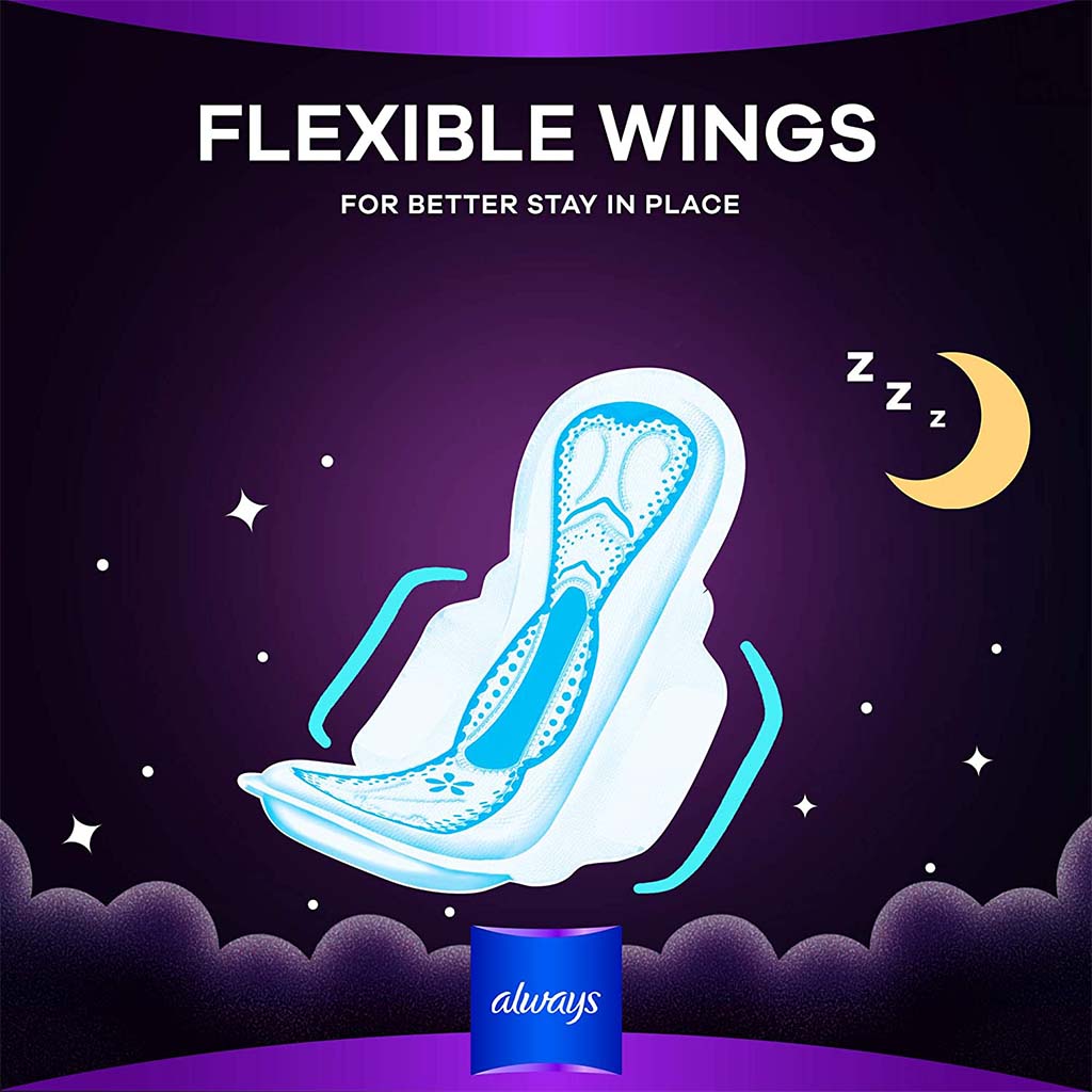 Always, Night Sanitary Pads with Wings, 24 pcs