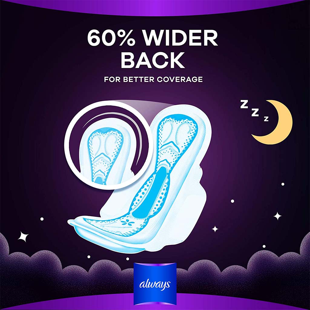 Always, Night Sanitary Pads with Wings, 24 pcs