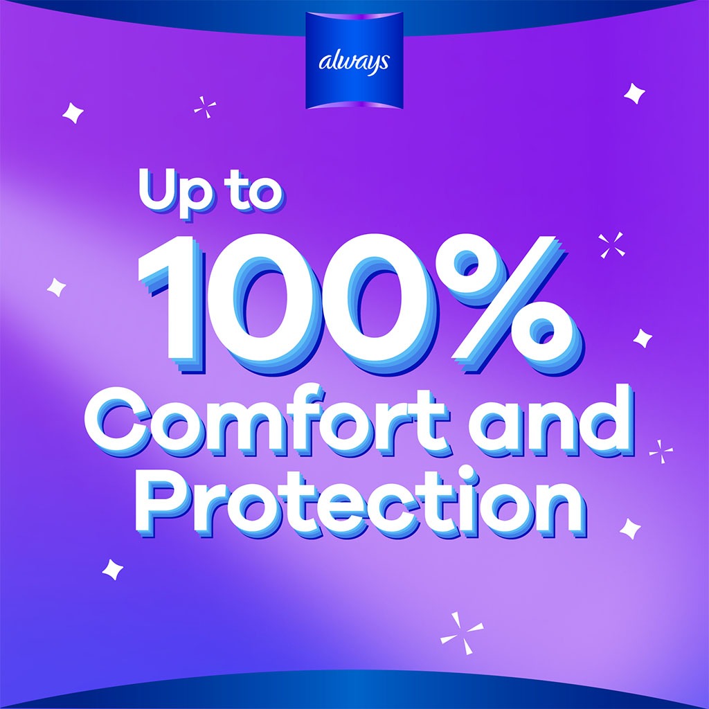 Always, Cool & dry maxi thick large sanitary pads with wings, Breathable sanitary pads for heavy flow protection