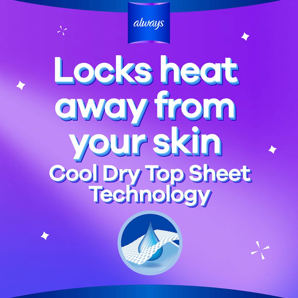 Always, Super wings sanitary pads, Extra absorbent overnight protection pads, 50 pcs