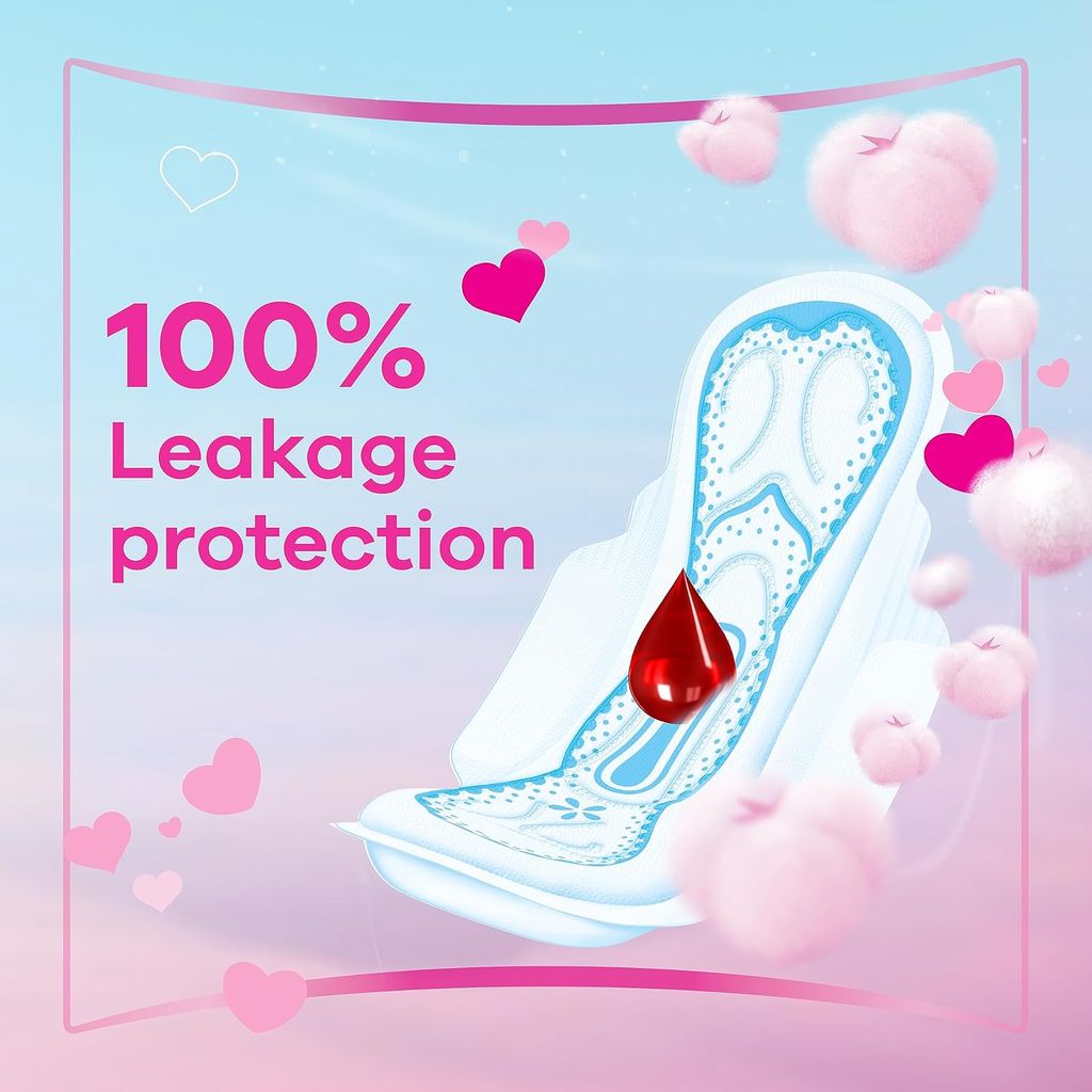 Always, Skin Love sanitary pads maxi thick large, Extra absorbent pads for heavy flow protection