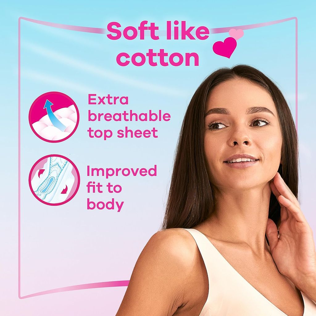 Always, Skin Love sanitary pads maxi thick large, Extra absorbent pads for heavy flow protection
