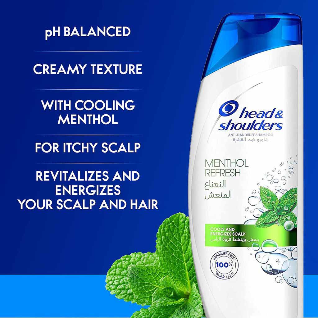 Head & Shoulders, Menthol Shampoo, Cooling Anti-Dandruff Shampoo with Menthol, 600ml