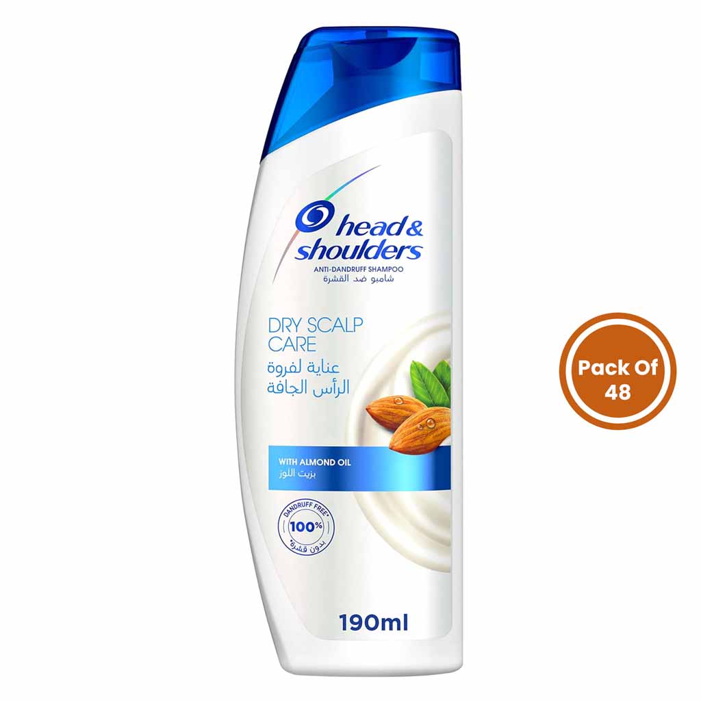 Head & Shoulders Dry Scalp Care Moisturizer Almond Oil Shampoo 190 ml X