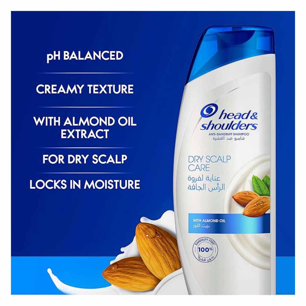 Head & Shoulders Dry Scalp Care Moisturizer Almond Oil Shampoo 190 ml X