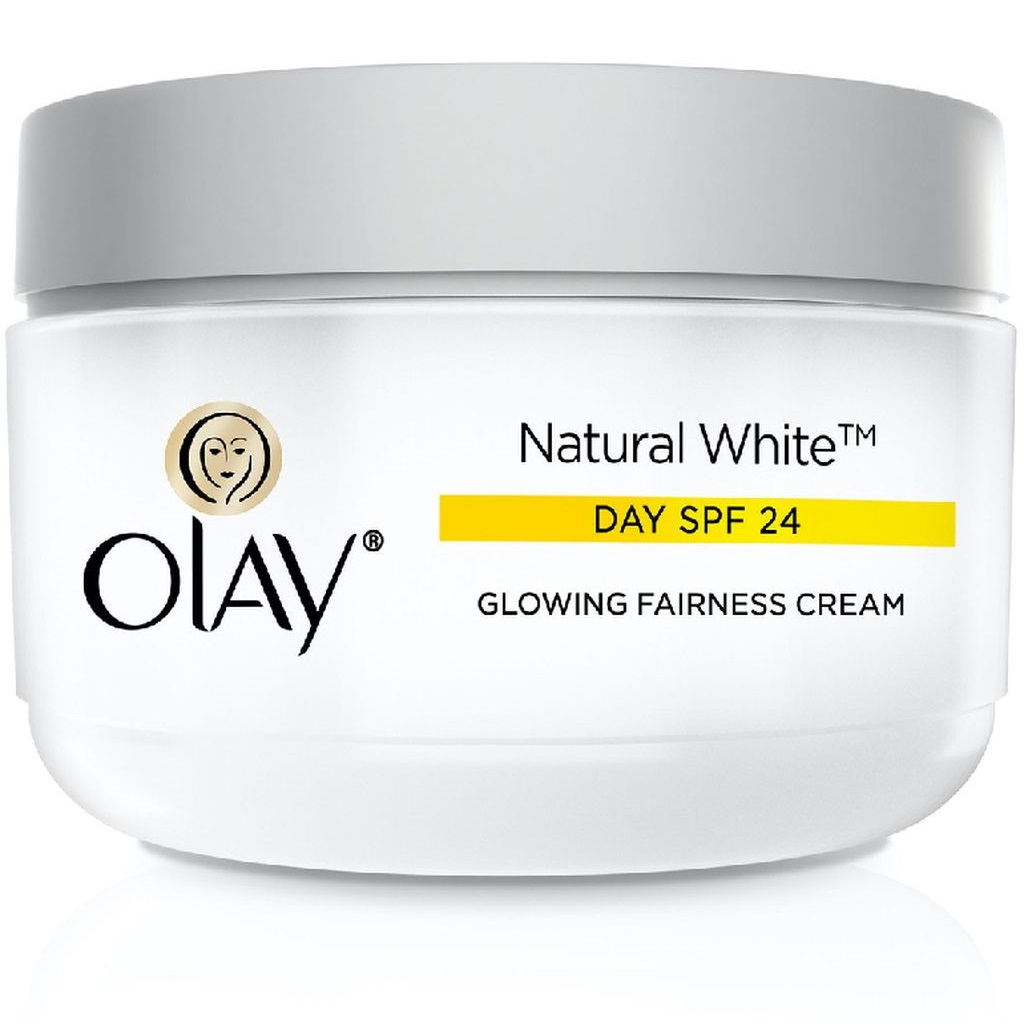Olay, Natural White Day Cream SPF 24, Brightening day cream with sun protection, 100g