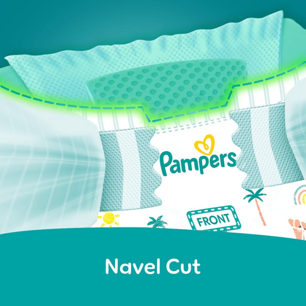 Pampers, Rash Protection Taped Diapers New Born Size 2, Soft newborn diapers with rash protection, 84 count