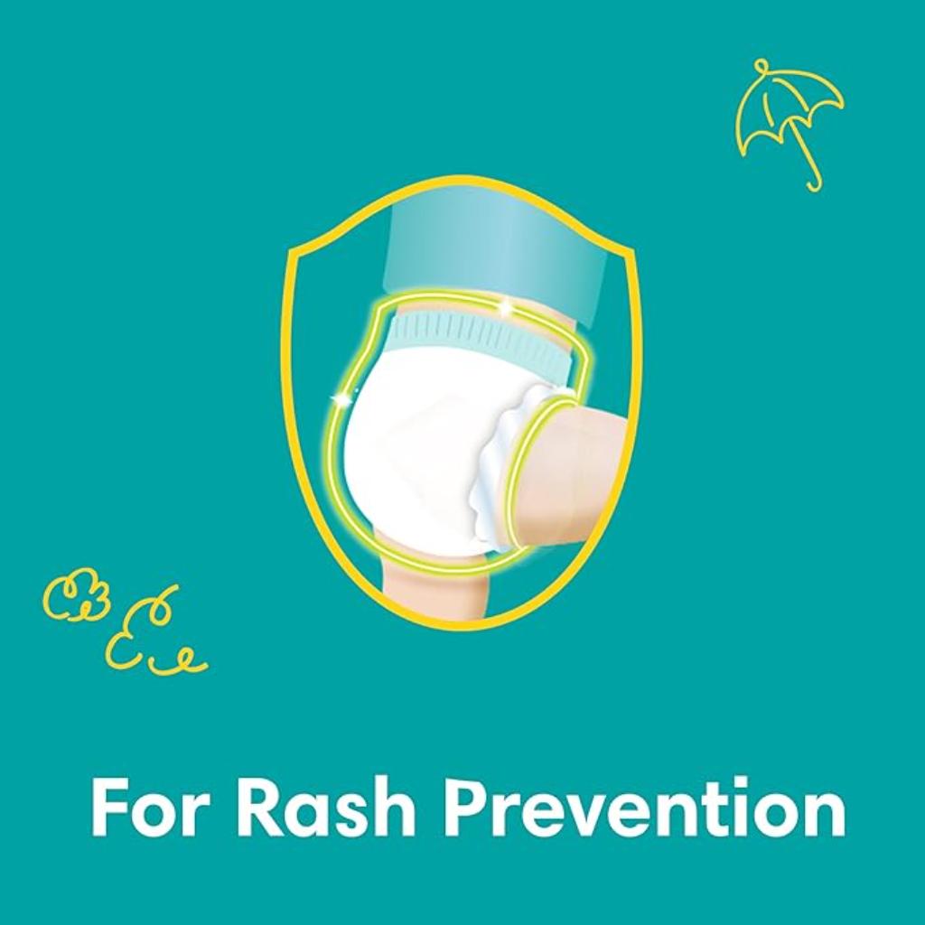 Pampers Rash Protection Taped Diapers, Size 4, 9-, 14 Kg, 44 Count