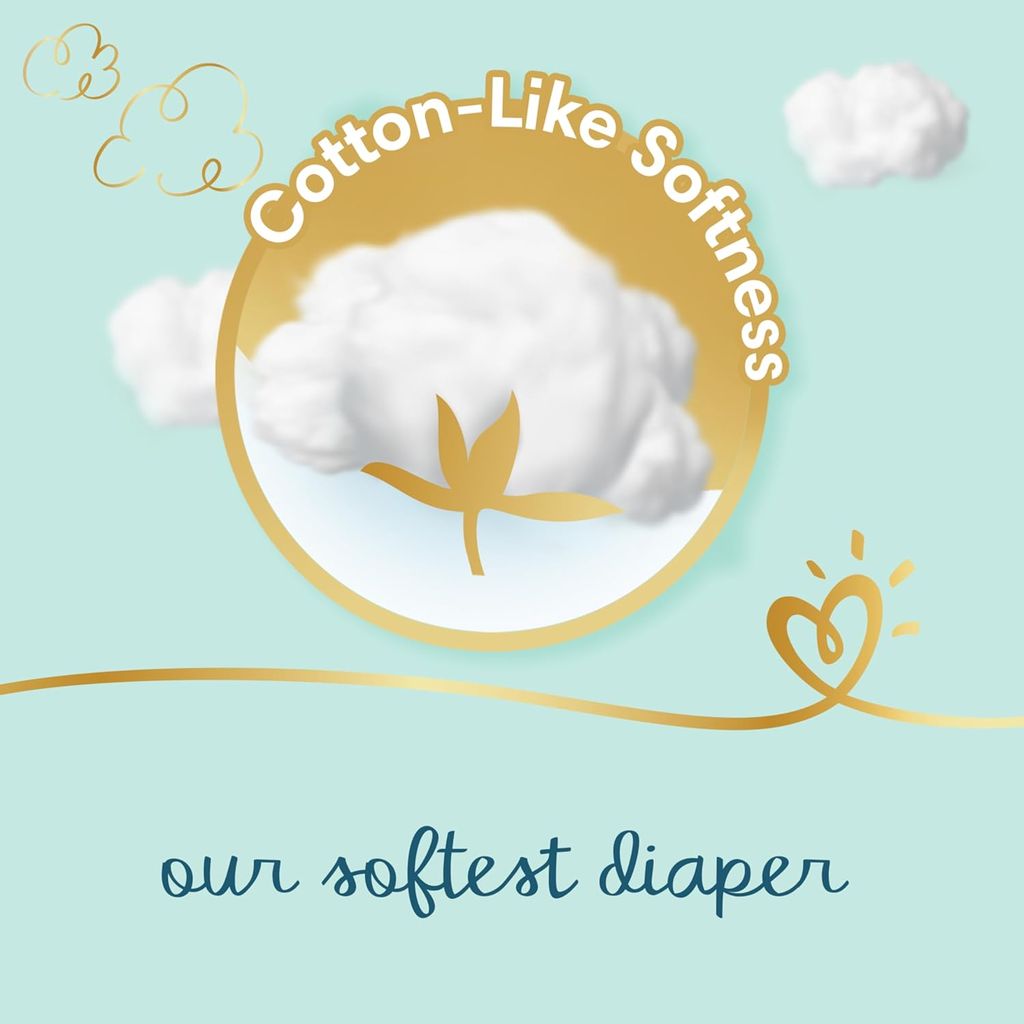 Pampers, Premium Care Baby Diapers Size 3, Soft and absorbent diapers for babies 6-10 kg, Size 3