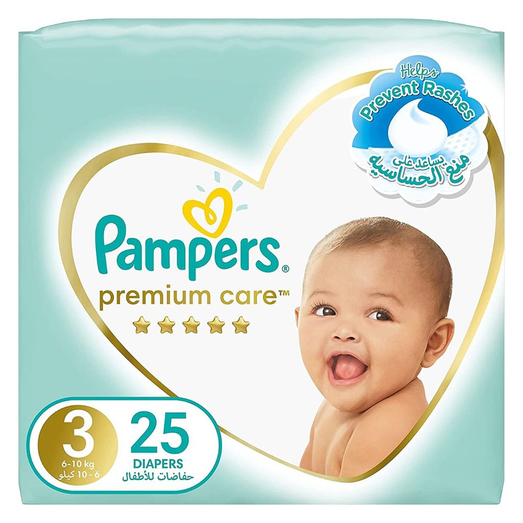 PAMPERSPREMIUM S3 4X25 MIP PRNC