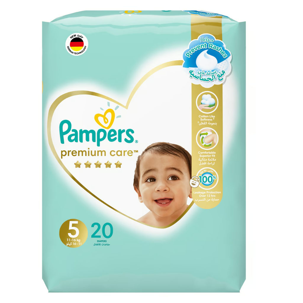 Pampers Premium Care Baby Diapers, Size 5, 80 pcs, Mega Pack