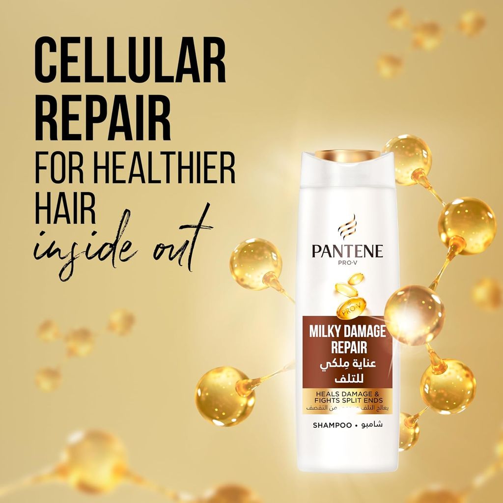 Pantene, Milk Damage Repair Shampoo, Repairing shampoo for damaged hair, 12600 ml