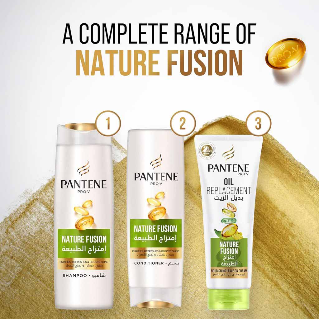 Pantene, Nature Fusion Shampoo, Nourishing shampoo with natural extracts, 360 ml