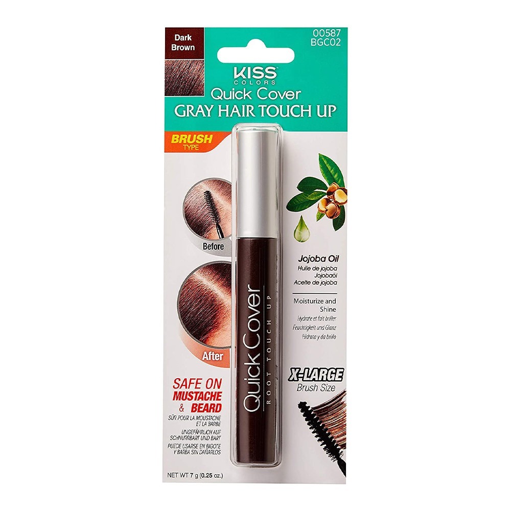 Kiss, Temporary Brush Dark Brown, Makeup brush for temporary cosmetic application