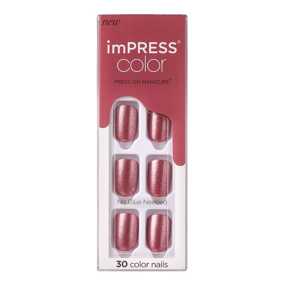 Kiss, imPRESS Color Nails Peanut Pink, Comfortable and stylish press-on nails, 30 pieces