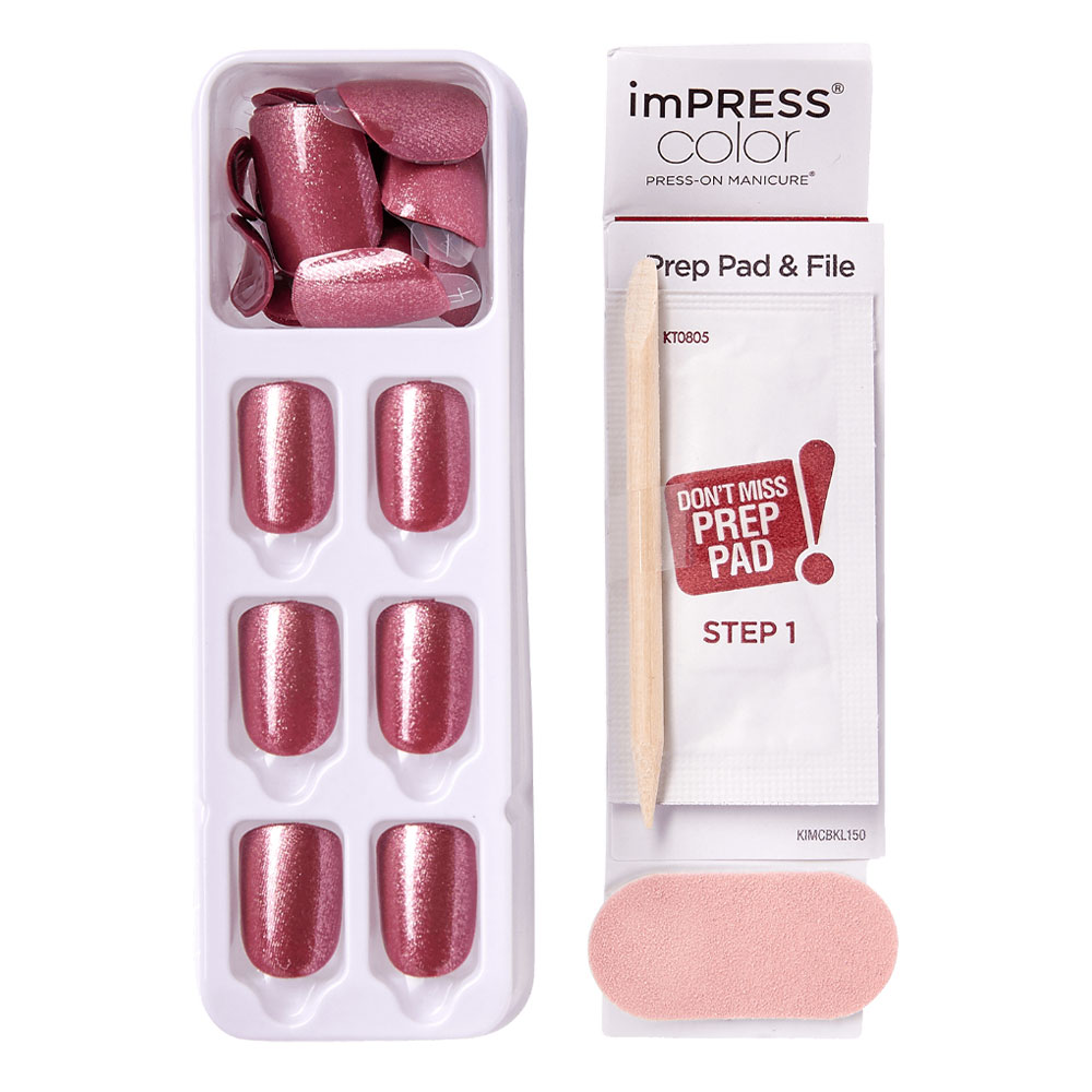 Kiss, imPRESS Color Nails Peanut Pink, Comfortable and stylish press-on nails, 30 pieces