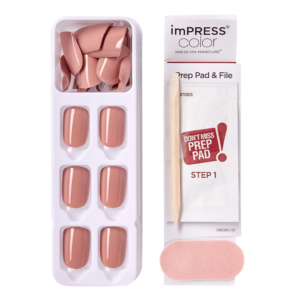 Kiss, imPRESS Color Press-On Manicure Sandbox, Durable and vibrant press-on nails, 30 pieces