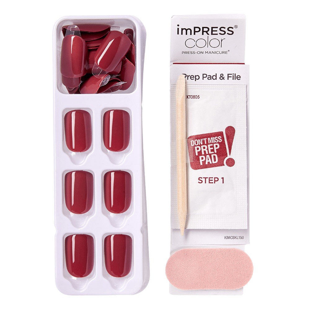 Kiss, imPRESS Color Press-On Manicure Express Yourself, Bold and colorful press-on nails, 30 pieces